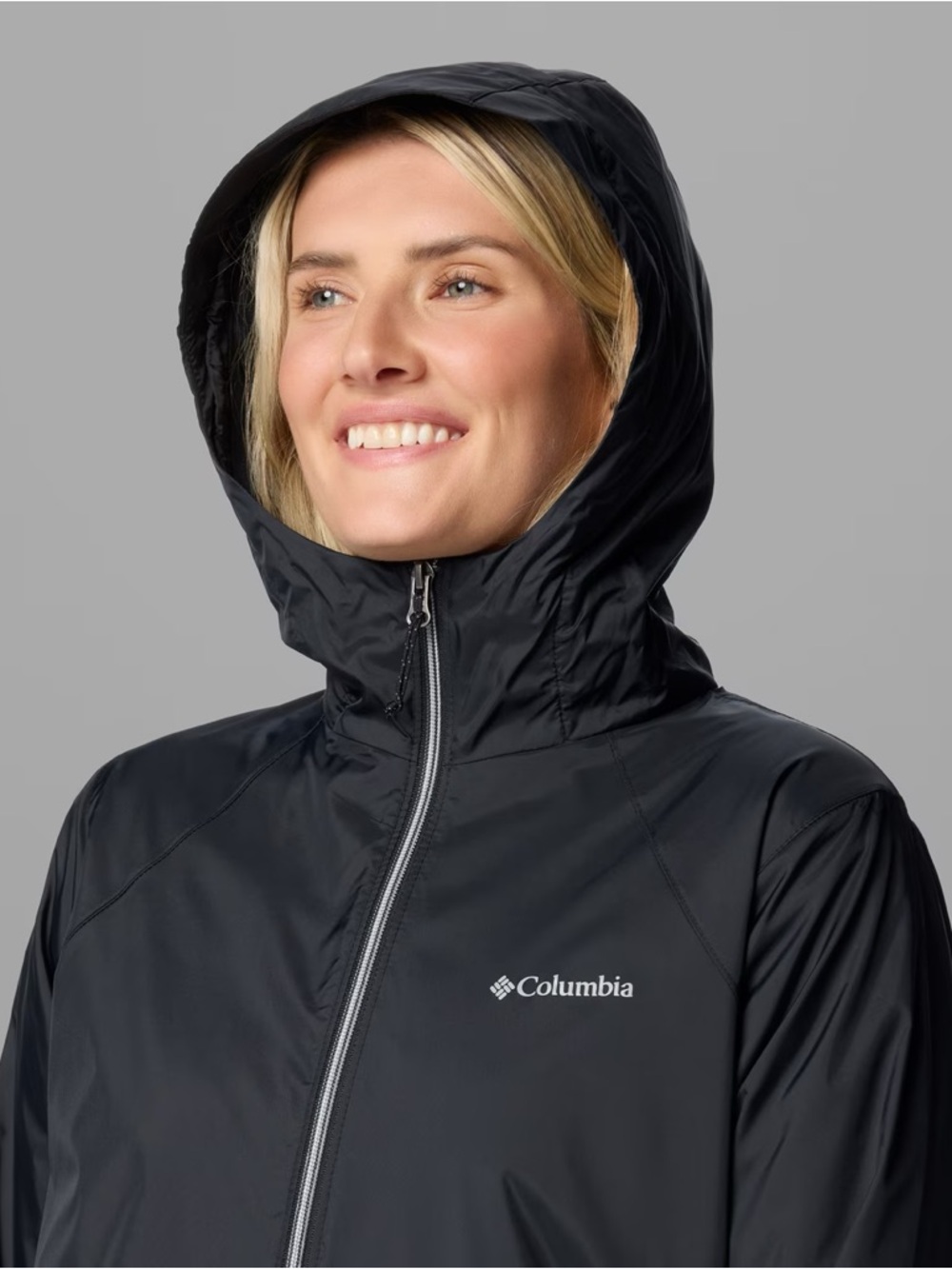 Columbia Women's Black Switchback ll Lined Long Rain Jacket | Size M - Picture 2 of 14
